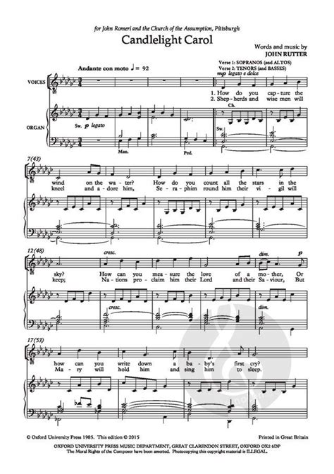 Candlelight Carol by John Rutter (Download) » Mixed Choir Sheet Music