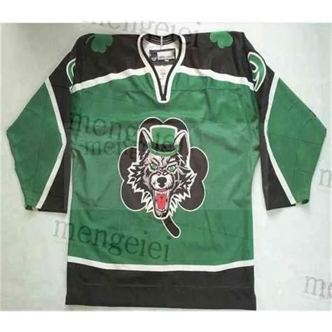 Nik1 Custom 2020 Chicago Wolves Hockey Jersey Embroidery Stitched ...