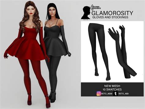 The Sims Resource - Glamorosity (Gloves and Stockings) | Sims 4 ...