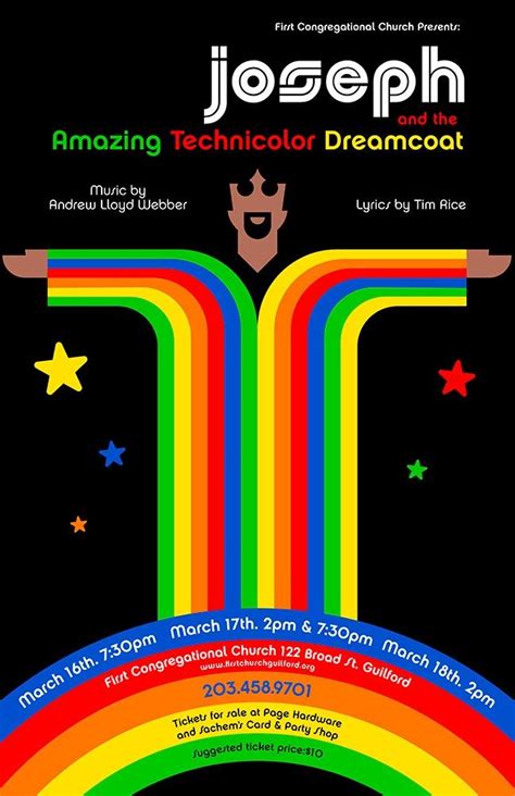 Joseph and the Amazing Technicolor Dreamcoat poster by Michael Crampton | Theatre poster, Joseph ...