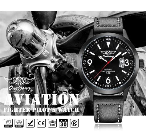 F 88 Air Fighter Pilot Watch MIYOTA Japan Movement Men Watch ONELOONG ...