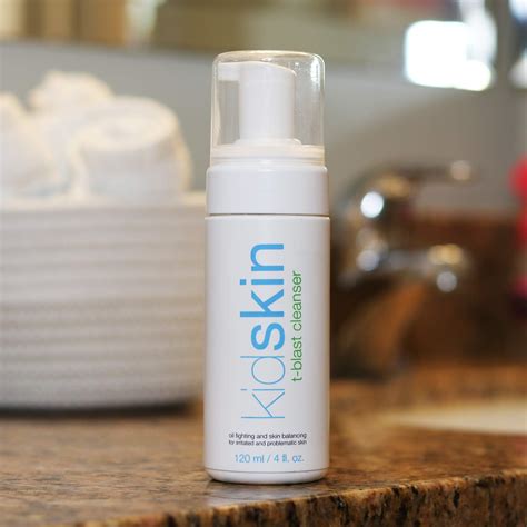 Kidskin - T-Blast Cleanser - Foaming Facial Skin Cleanser for Kids and Preteens with Acne and ...