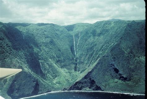 Papalaua Falls, Molokai, From Air | Molokai, Natural landmarks, Waterfall