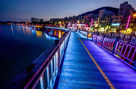 South Jeolla's Soho Beach Park at night, South Korea (x-post from r ...