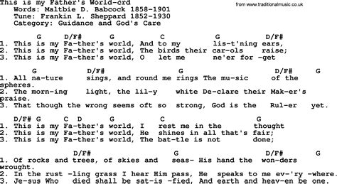 Top 500 Hymn: This Is My Father's World - lyrics, chords and PDF