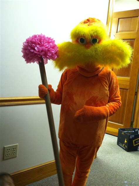 I made a Lorax for my 9 years old daughter, she wore it at the character parade for her ...