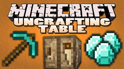 Minecraft Mods - Uncrafting Table Mod - REVERSE CRAFTING (Minecraft Mod Showcase) - YouTube