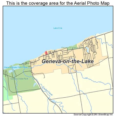 Aerial Photography Map of Geneva on the Lake, OH Ohio