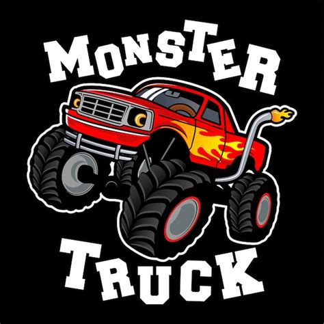 Monster truck logo design inspiration | Premium Vector