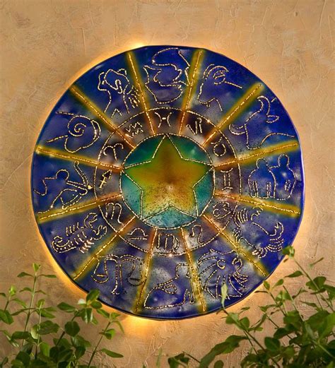 Glowing Zodiac Metal Wall Art | Testing | Wall art lighting, Wall art, Recycled metal art