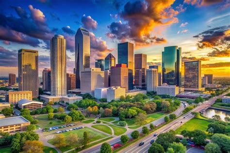 Premium Photo | Houston Texas Skyline Houston Texas USA downtown city ...