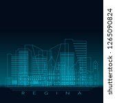 Skyline of Regina with towers in the background image - Free stock ...