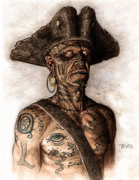 Tattooed Pirate ️-P Looks like he ran into Voodoo and was turned into a ...