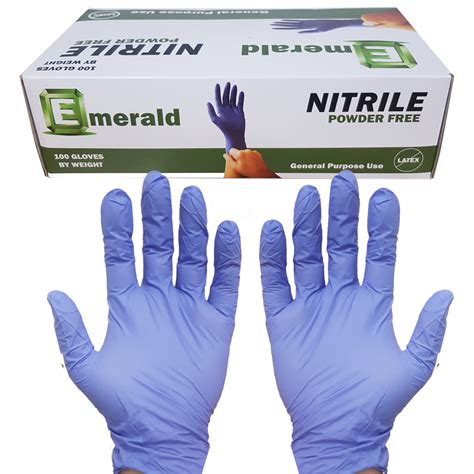 100 Pieces Nitrile Rubber Gloves Non-Latex Large – Resistant to Hand Sanitizer – NJMASK.COM