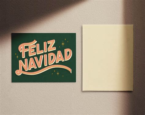 Feliz Navidad Greeting Card / Holiday Greeting Cards / - Etsy