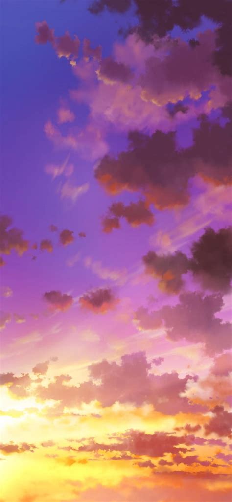 Anime Sky Sunset, cool anime purple sunset HD phone wallpaper | Pxfuel