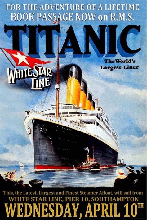 White Star Line RMS TITANIC Poster Maiden Voyage Retro Liverpool Art ...