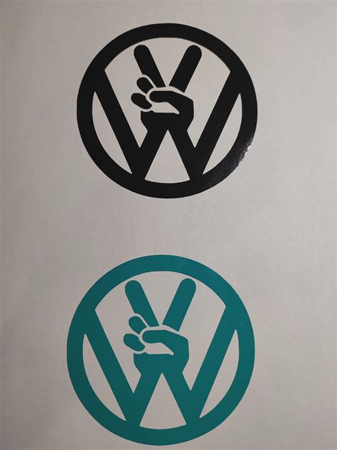 2x Stickers VW / VOLKSWAGEN PEACE Logo Sign Vinyl - Etsy