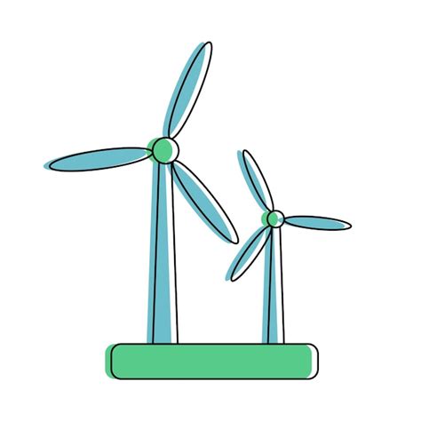 Premium Vector | Flat wind turbine illustration. green energy wind power sign isolated on white ...