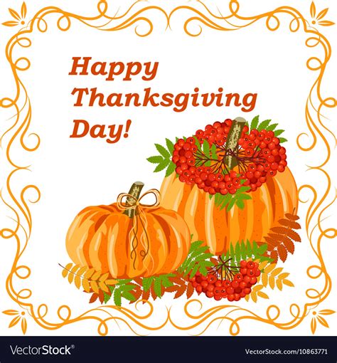 Happy thanksgiving day greeting card Royalty Free Vector