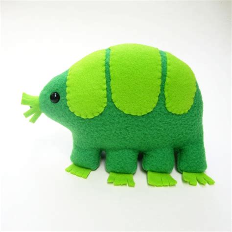 Tardigrade plush soft sculpture green