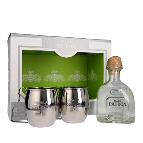 Patron Silver Tequila - 2 Mule Mugs Gift Set - Gift Ideas from The ...