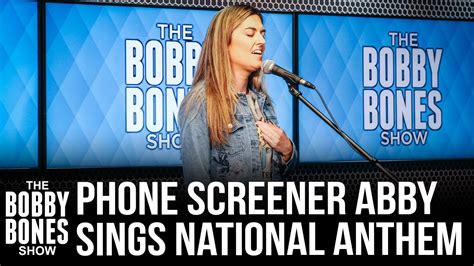 Phone Screener Abby Practiced Live The National Anthem Before Marathon Performance - YouTube