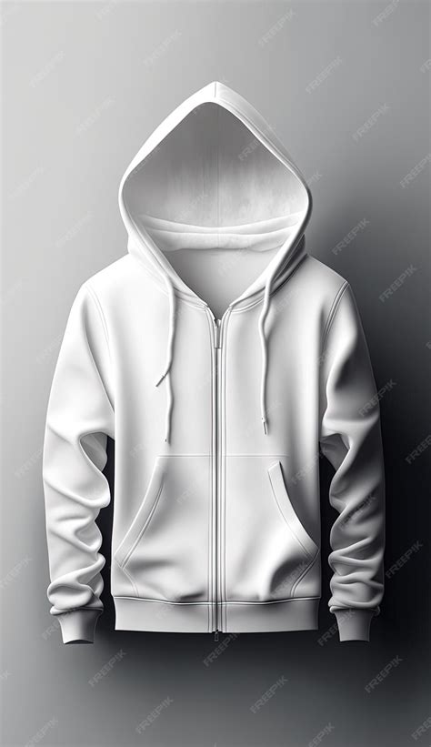 Premium Photo | White hoodie mock up on studio backgorund generative ai