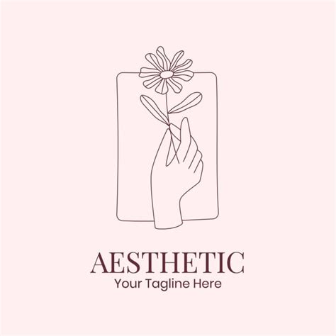 Personalize this Aesthetic Linear The Flower Beauty Salon Logo design online