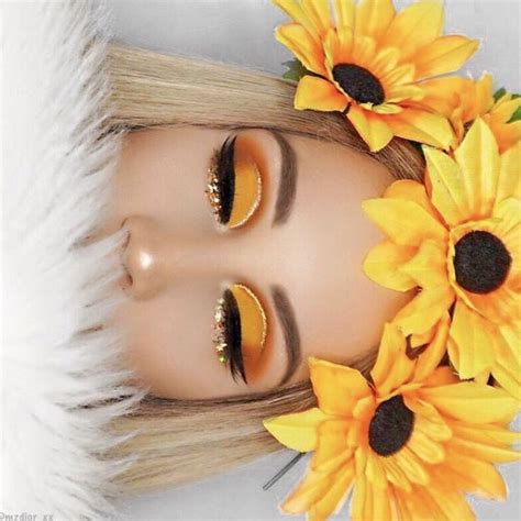 sunflower makeup look | Aesthetic makeup, Yellow makeup, Eye makeup