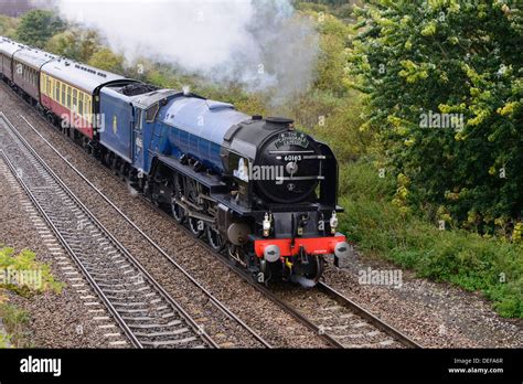 Steam locomotive 60163 Tornado hauls The Cathedrals Express train Stock ...