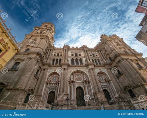 Beautiful Cathedral in Malaga Stock Photo - Image of church ...