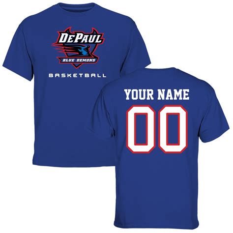 DePaul Blue Demons Royal Personalized Basketball T-Shirt