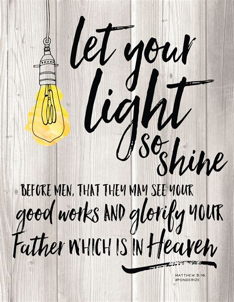 Let your Light so Shine free printable ... | Shine quotes, Lds quotes ...