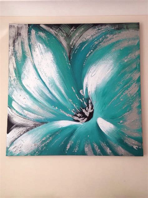 Aquamarine Blumen - Aquarell | Cuadros modernos, Arte abstracto pintura, Pinturas abstractas
