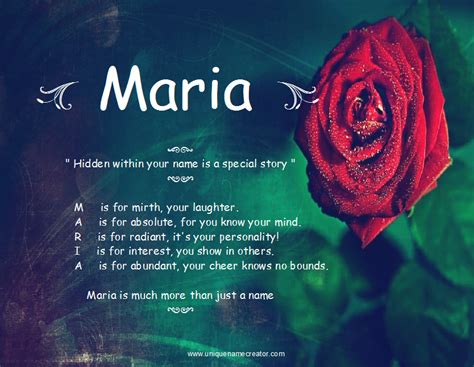 Maria | Unique Name Creator