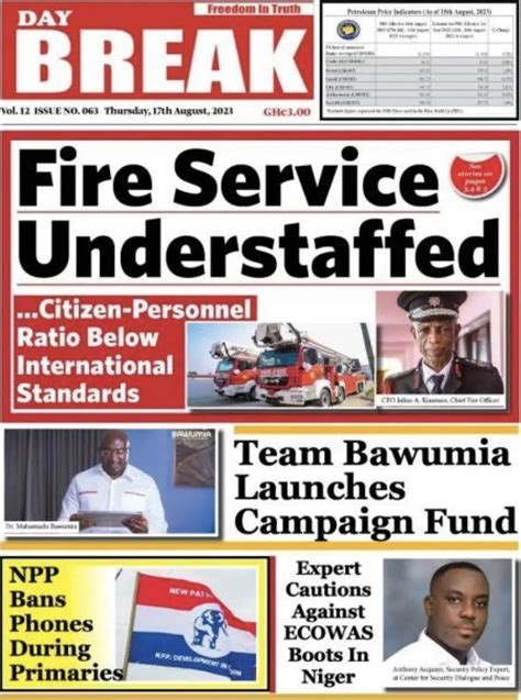 Newspaper headlines: Thursday, August 17, 2023 - Prime News Ghana