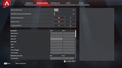 All key bindings are gone, is this a known bug? : r/apexlegends