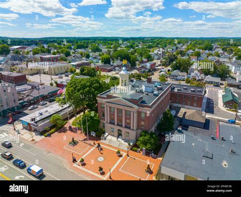 Nashua City Hall aerial view at 229 Main Street in historic downtown ...