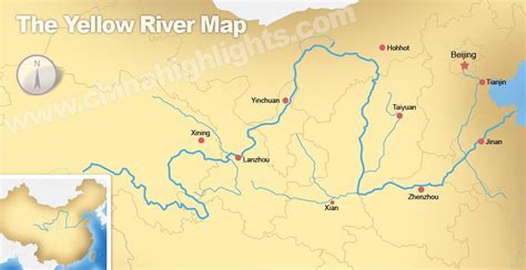 Yellow river valley/ Huang River Valley | Yellow river, River, China map