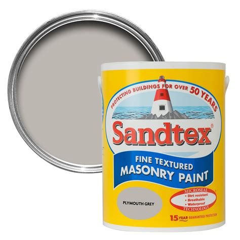 Sandtex Plymouth Grey Textured Masonry Paint 5L | Departments | TradePoint