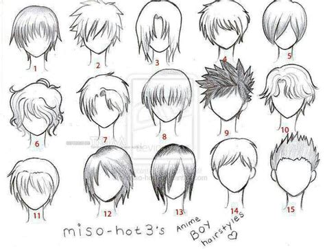 Anime Hair Boy Template Anime Love How To Draw Hair, Anime Boy - Anime Drawing Templates | Anime ...