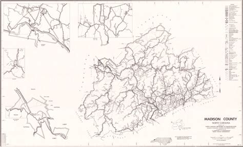 1980 Road Map of Madison County, North Carolina