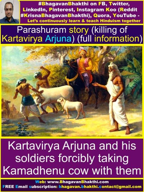 What is Parashuram story (Parashuram killing Kartavirya Arjuna) (full information) - Bhagavan ...