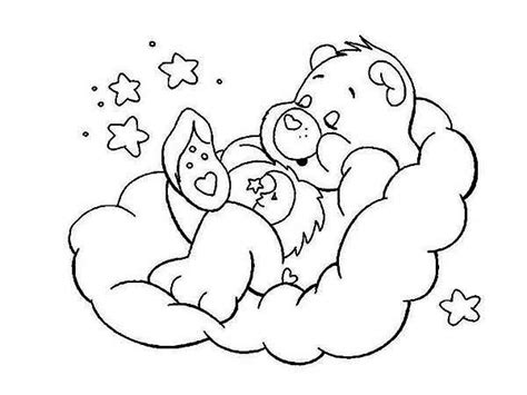 Bedtime Bear Is Sleeping Tight In Care Bear Coloring Page : Coloring Sun | Bear coloring pages ...