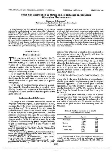 (PDF) Grain-Size Distribution in Metals and Its Influence on Ultrasonic Attenuation Measurements ...