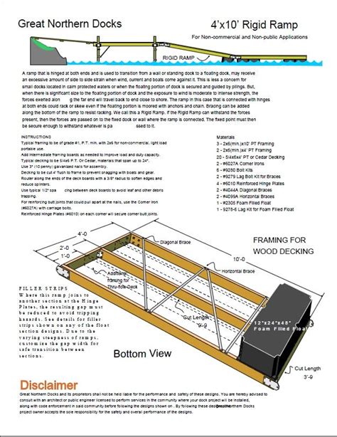 Buy a Plan Rigid Ramp Floating Dock Section 4'x10' Online Today | Boat ...