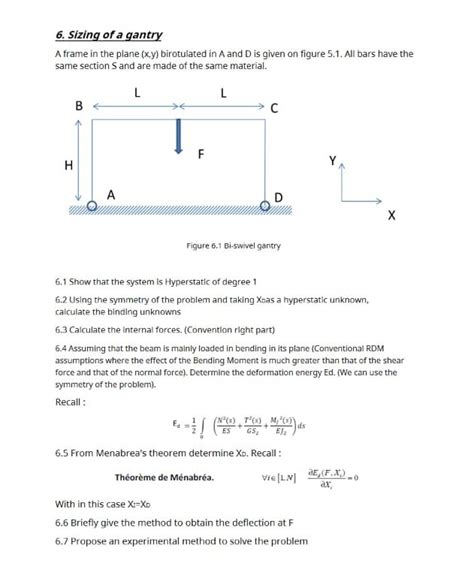 6. Sizing of a gantry A frame in the plane (x,y) | Chegg.com