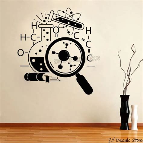 Chemistry Scientist Art Stickers Wallpaper Teens Bedroom Removable Home ...