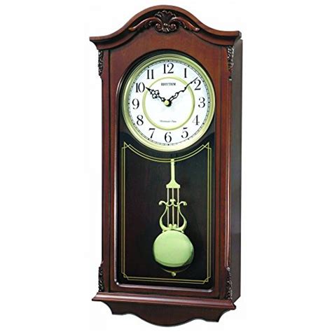 Rhythm(Japan) Westminster Chime And Strike Pendulum Wooden Wall Clock